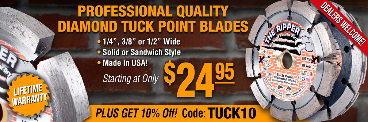 Diamond tuck point blades sale banner 2160x720