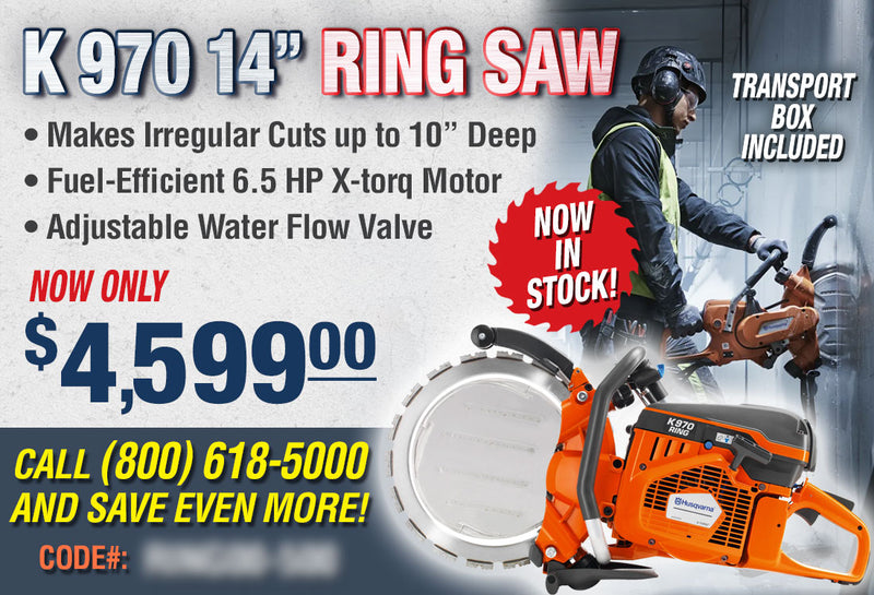 K 970 14" Ring Saw mobile sale banner