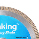 Gemking Lapidary Saw Blades with Ultra-Thin Notched Rim for Wet Cutting of Hard Materials such as Agate, Petrified Wood or Jade