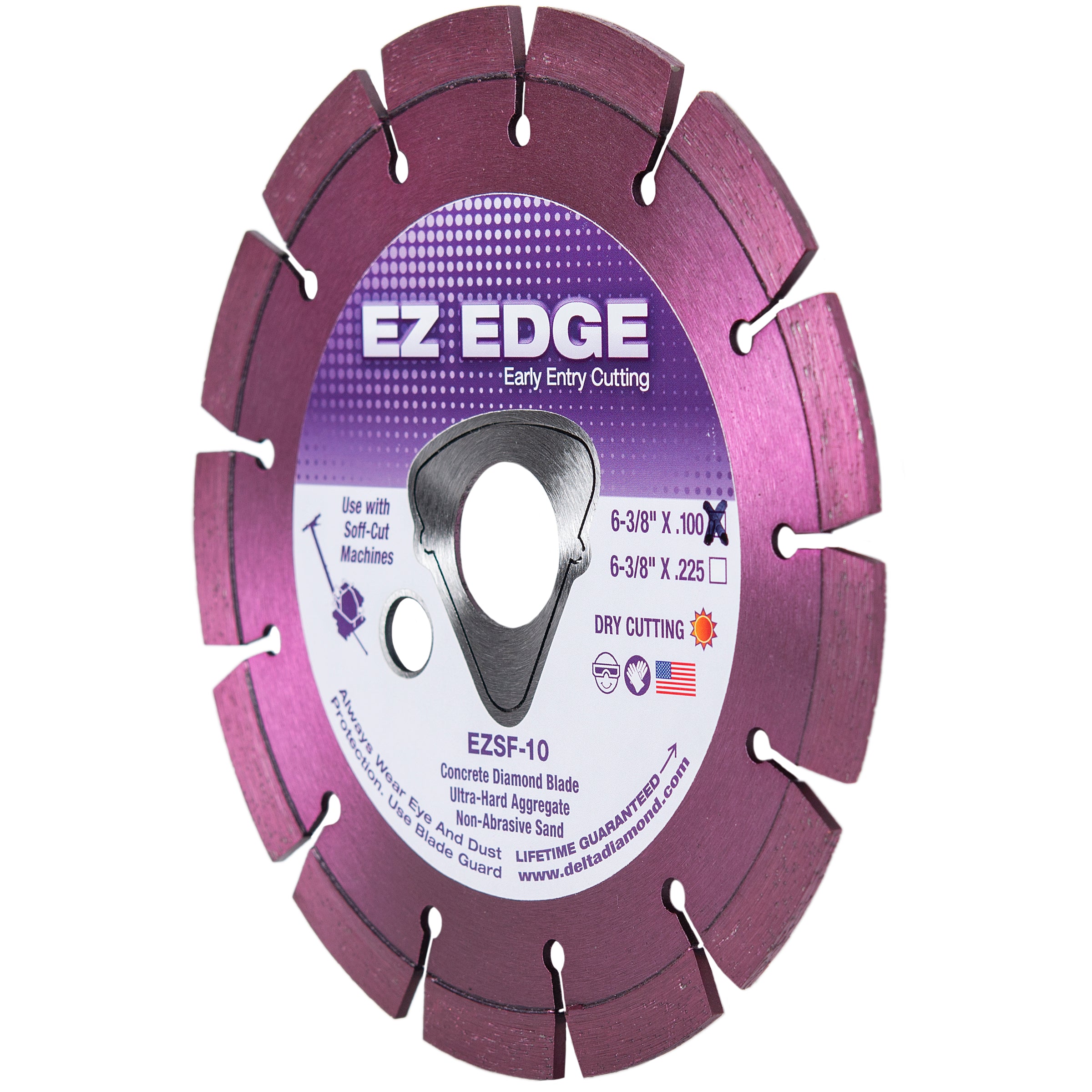 EZ Edge Purple Soff-Cut Diamond Blades for Ultra-Hard Aggregate
