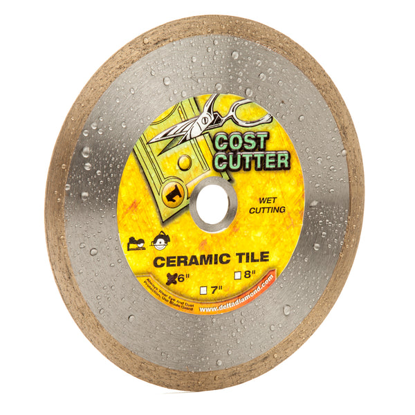 Cost Cutter Tile Diamond Blade, Wet Cutting Only, Standard, for Ceramic Tile Sizes 4" to 10",