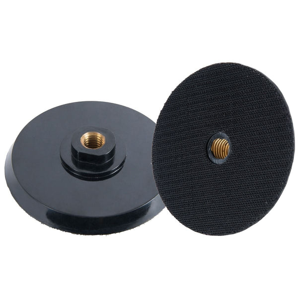 Velcro Backing Plate for Diamond Polishing Pads, Rigid Type for Flat Surfaces with 5/8" Threaded Arbor
