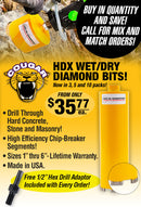 Cougar HDX wed/dry diamond bits bonus with order