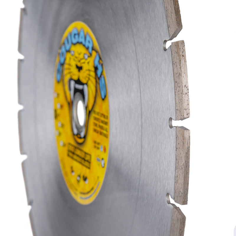 COUGAR® HS - Premium GENERAL PURPOSE Diamond Blades for Cutting Cured Concrete, Masonry, Stone and all Similar Materials. Sizes 12" thru 24"