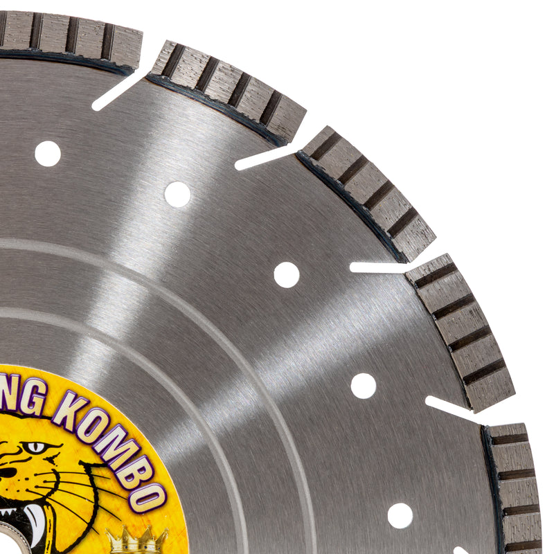 COUGAR® King Combo - The Ultimate Diamond Saw Blade for Cutting Reinforced Concrete, Asphalt, Green Concrete, Masonry, Stone and More! Sizes 7" thru 36"