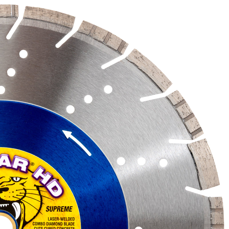 COUGAR® HD - Supreme Grade Diamond Blades for LONGER LIFE when Cutting Reinforced Concrete, Masonry and Stone. Sizes 12"-36"