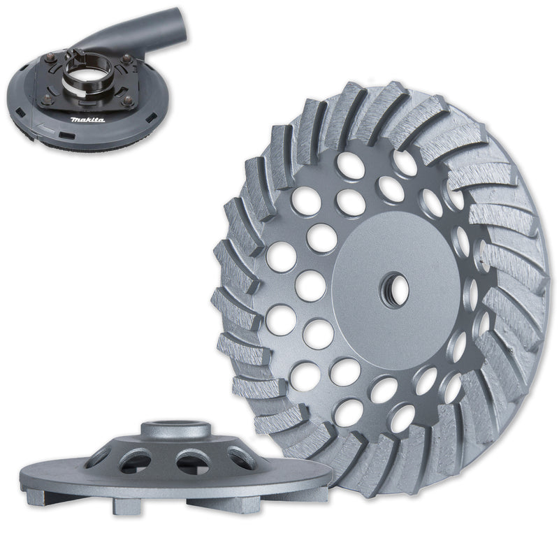 4" Turbo Diamond Cup Grinding Wheel For Concrete & Stone - Includes 5/8-11 Arbor Adapter