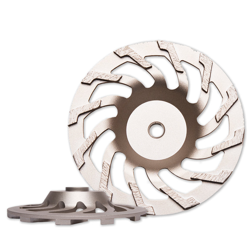 Diamond Cup Wheels, PREMIUM FAN TYPE for COATING REMOVAL and PREPARATION of Concrete Surfaces