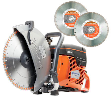 Husqvarna K 770 14" Cut-Off Saw with 2 FREE Diamond Blades!