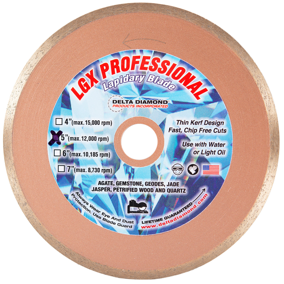 LGX Professional Lapidary Saw Blades - Delta Diamond Products
