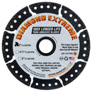 Diamond Extreme All-Cut Metal Rescue Diamond Blade, Heavy-Duty All-Purpose Cut-Off Wheel for Metal, PVC Pipe, Rebar, Stainless Steel, Size 4" to 18"