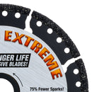 Diamond Extreme All-Cut Metal Rescue Diamond Blade, Heavy-Duty All-Purpose Cut-Off Wheel for Metal, PVC Pipe, Rebar, Stainless Steel, Size 4" to 18"