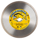Piranha Wet Cutting Premium Diamond Tile Saw Blades for Porcelain Tile, Ceramic Tile and Stone, Continuous Rim, Sizes 6" thru 14"