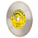 Piranha Wet Cutting Premium Diamond Tile Saw Blades for Porcelain Tile, Ceramic Tile and Stone, Continuous Rim, Sizes 6" thru 14"