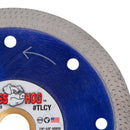 BOSS HOG® Blue Mesh Turbo Diamond Blade, Ultra-Supreme Grade, Use Wet or Dry for Porcelain, Ceramic, Granite, Stone, Sizes 4-1/2" to 10"