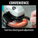 Makita 9564CV 4‑1/2" SJS™ Variable Speed Grinder/Polisher