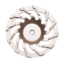 7" X 5/8"-11 Diamond Cup Wheel, Premium Fan Type for Coating Removal and Preparation of Concrete Surfaces