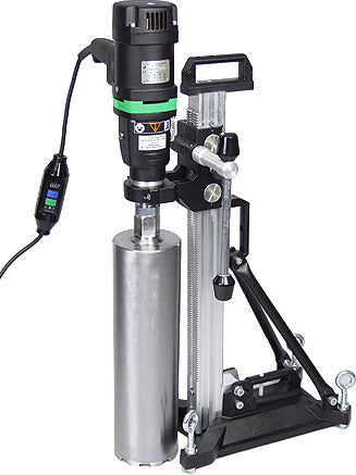 Eibenstock END 130/3.2 POSA, 3-Speed Wet Diamond Core Drill AND BST 104/60 V Stand with Water Kit, GFCI and Carrying Case - Holes up to 6"
