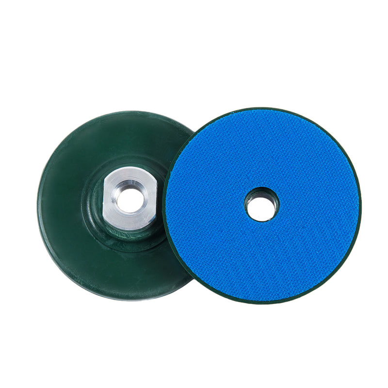 Velcro Backing Plate for Diamond Polishing Pads, Flexible Type with 5/8" Threaded Arbor for Hand-Held Polishers and Grinders