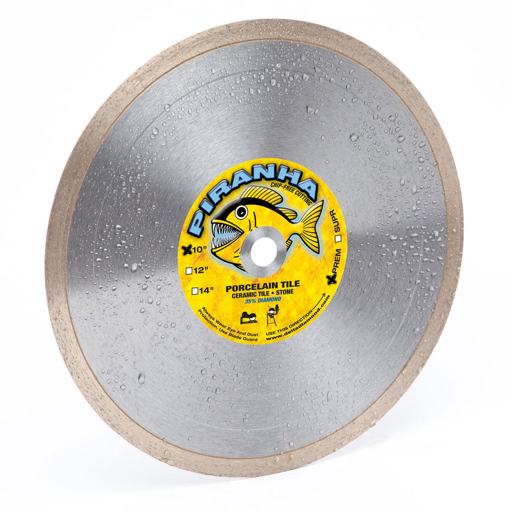 10-Inch Premium Continuous Rim Wet Tile Diamond Saw Blade – For Marble, Granite, Ceramic, Silver Carbon Steel